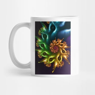 Rainbow Bird Fractal Mug